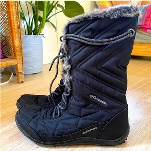 Columbia Women's Black Quilted Winter Boots